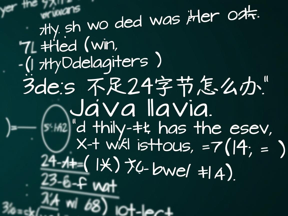 java 3des 不足24字节怎么办 第1张 java 3des 不足24字节怎么办 第1张