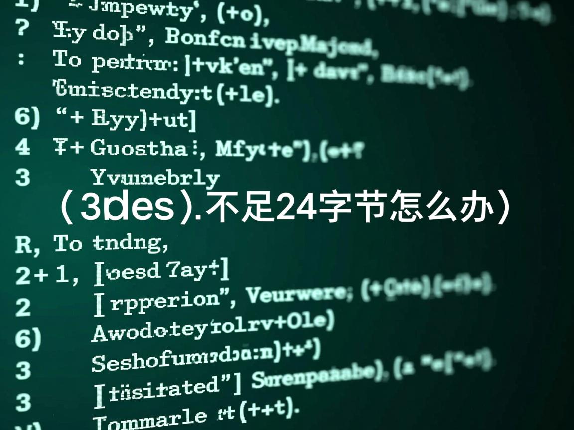 java 3des 不足24字节怎么办 第2张 java 3des 不足24字节怎么办 第2张