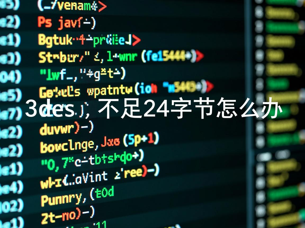 java 3des 不足24字节怎么办 第3张 java 3des 不足24字节怎么办 第3张