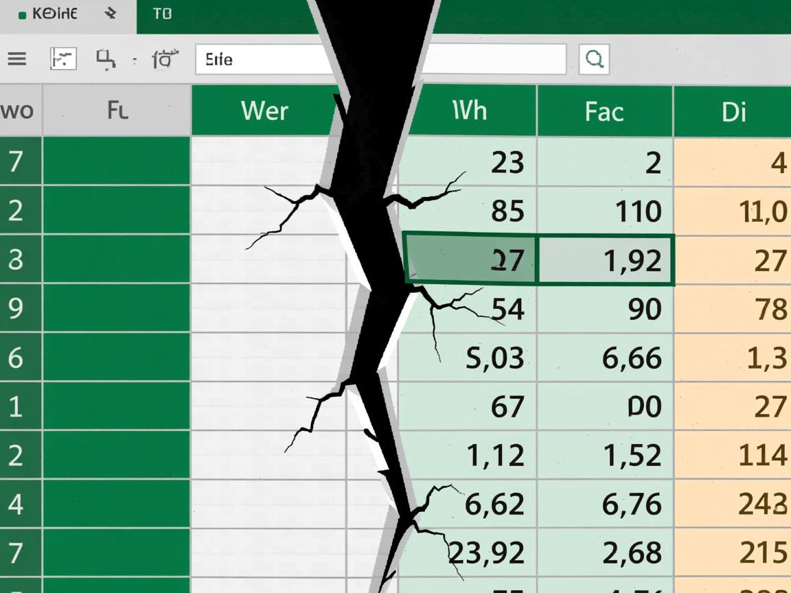 excel表格两列之间为什么断开了 第1张 excel表格两列之间为什么断开了 第1张