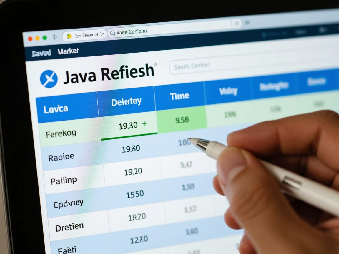 java怎么刷新当前表格 第2张 java怎么刷新当前表格 第2张