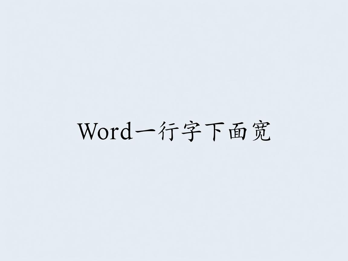 为什么Word一行字下面宽  第1张